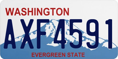 WA license plate AXF4591