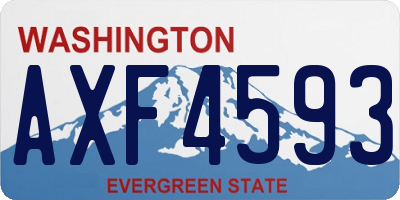 WA license plate AXF4593
