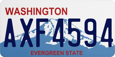 WA license plate AXF4594