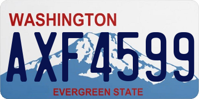 WA license plate AXF4599