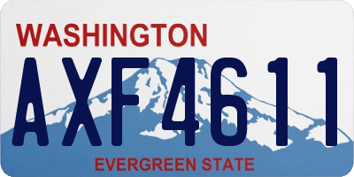 WA license plate AXF4611
