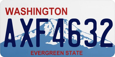 WA license plate AXF4632