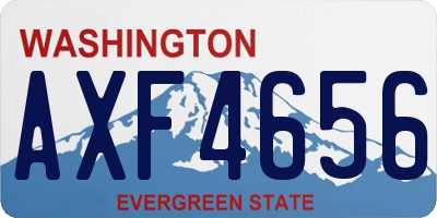 WA license plate AXF4656