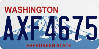 WA license plate AXF4675