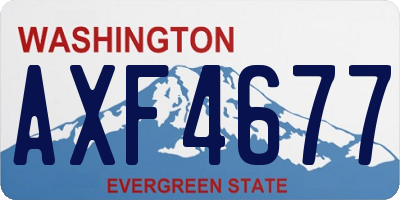 WA license plate AXF4677