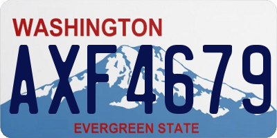WA license plate AXF4679