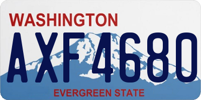 WA license plate AXF4680