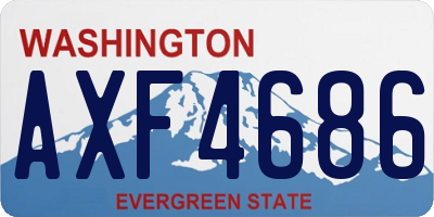 WA license plate AXF4686