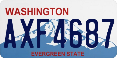 WA license plate AXF4687