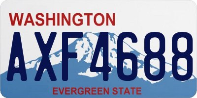 WA license plate AXF4688