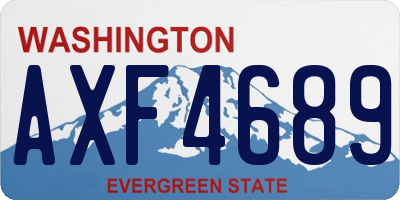 WA license plate AXF4689