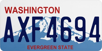WA license plate AXF4694
