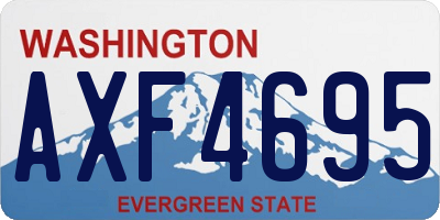 WA license plate AXF4695