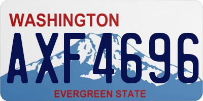 WA license plate AXF4696