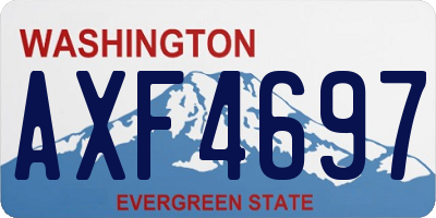 WA license plate AXF4697