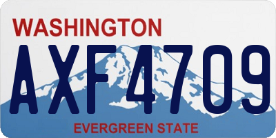 WA license plate AXF4709