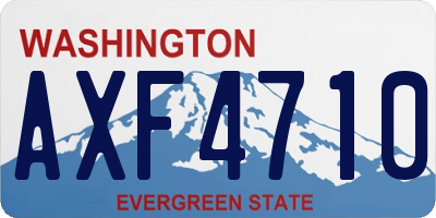 WA license plate AXF4710
