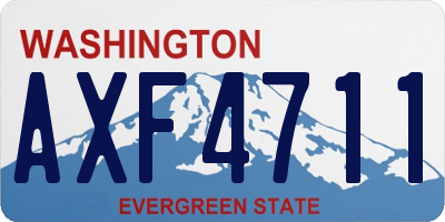 WA license plate AXF4711