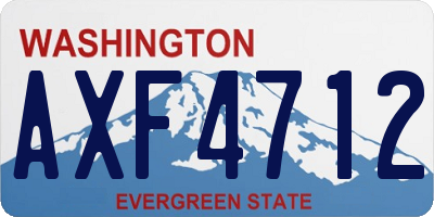 WA license plate AXF4712