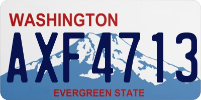 WA license plate AXF4713