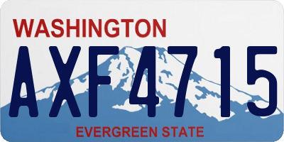 WA license plate AXF4715