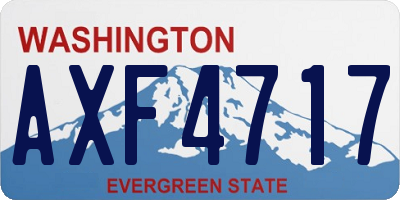 WA license plate AXF4717