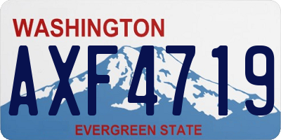 WA license plate AXF4719