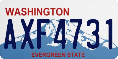 WA license plate AXF4731