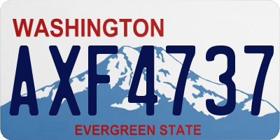 WA license plate AXF4737