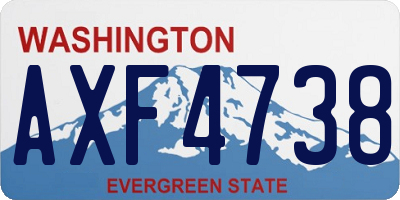 WA license plate AXF4738