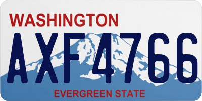 WA license plate AXF4766