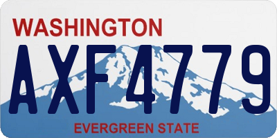 WA license plate AXF4779