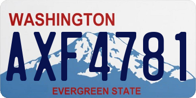 WA license plate AXF4781