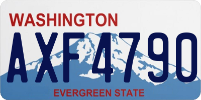 WA license plate AXF4790