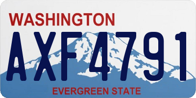 WA license plate AXF4791