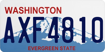 WA license plate AXF4810