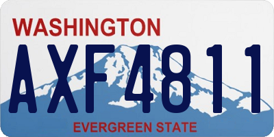 WA license plate AXF4811