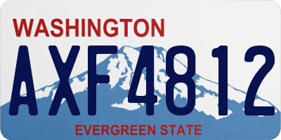 WA license plate AXF4812