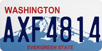 WA license plate AXF4814