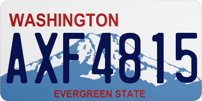 WA license plate AXF4815
