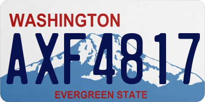 WA license plate AXF4817