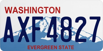 WA license plate AXF4827