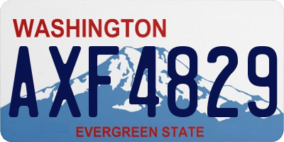 WA license plate AXF4829