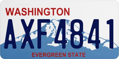 WA license plate AXF4841