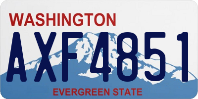 WA license plate AXF4851