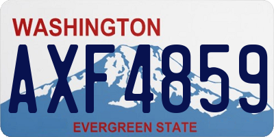 WA license plate AXF4859