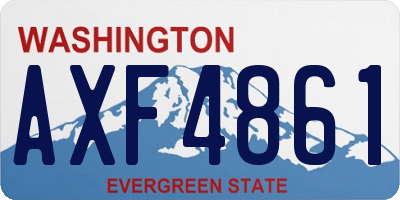 WA license plate AXF4861