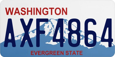 WA license plate AXF4864