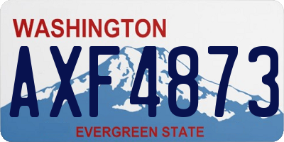 WA license plate AXF4873