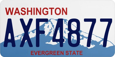 WA license plate AXF4877